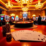 Experience high-stakes excitement at fly88fly.com with a vibrant casino scene featuring poker, roulette, and slots.