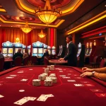 Engaged gamblers enjoying a Bet88 online casino experience with vibrant slot machines and elegant table games.