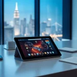 K88 tablet in a modern workspace setting, symbolizing innovation and productivity.