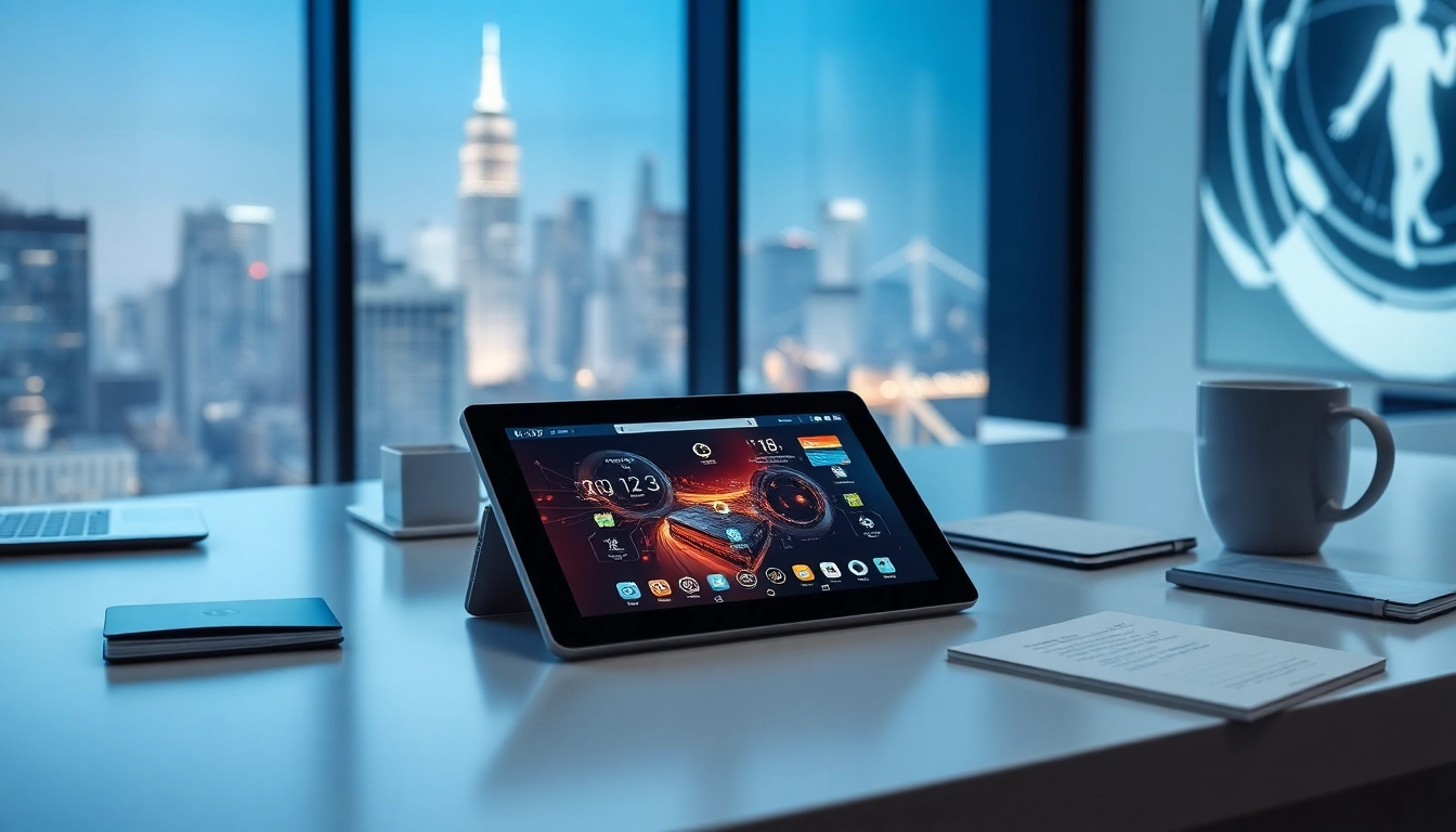K88 tablet in a modern workspace setting, symbolizing innovation and productivity.
