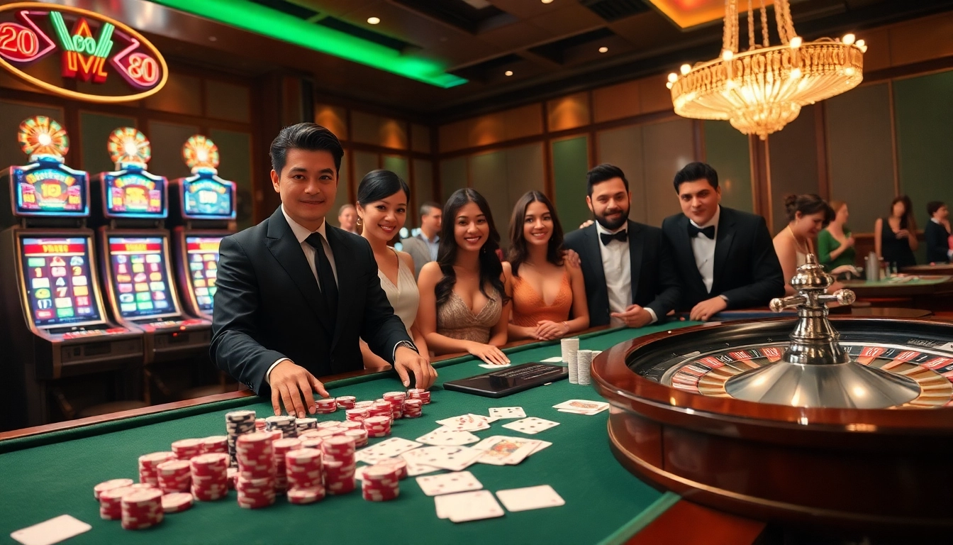 Experience the excitement of pg88 trang chủ at a luxurious casino table with vibrant poker chips and cards.