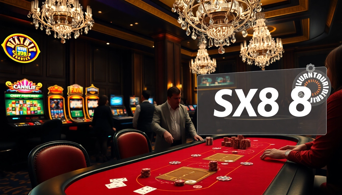 High-stakes gaming at the SX88 poker table with luxury casino elements.