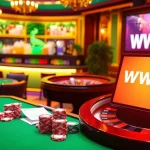 Engaging casino scene featuring link vào ww88 with vibrant roulette and betting elements.