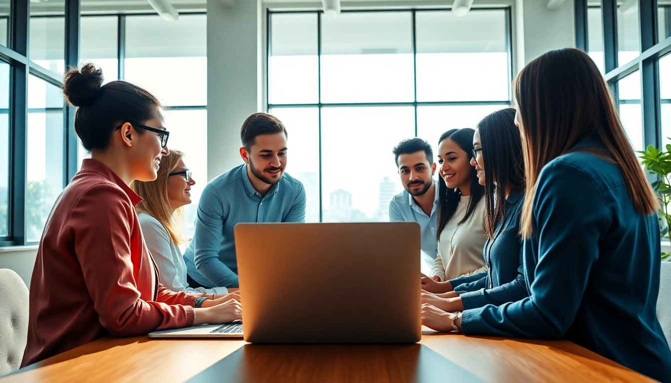 Engaging SEO consulting meeting showcasing a dynamic team strategizing for online success.