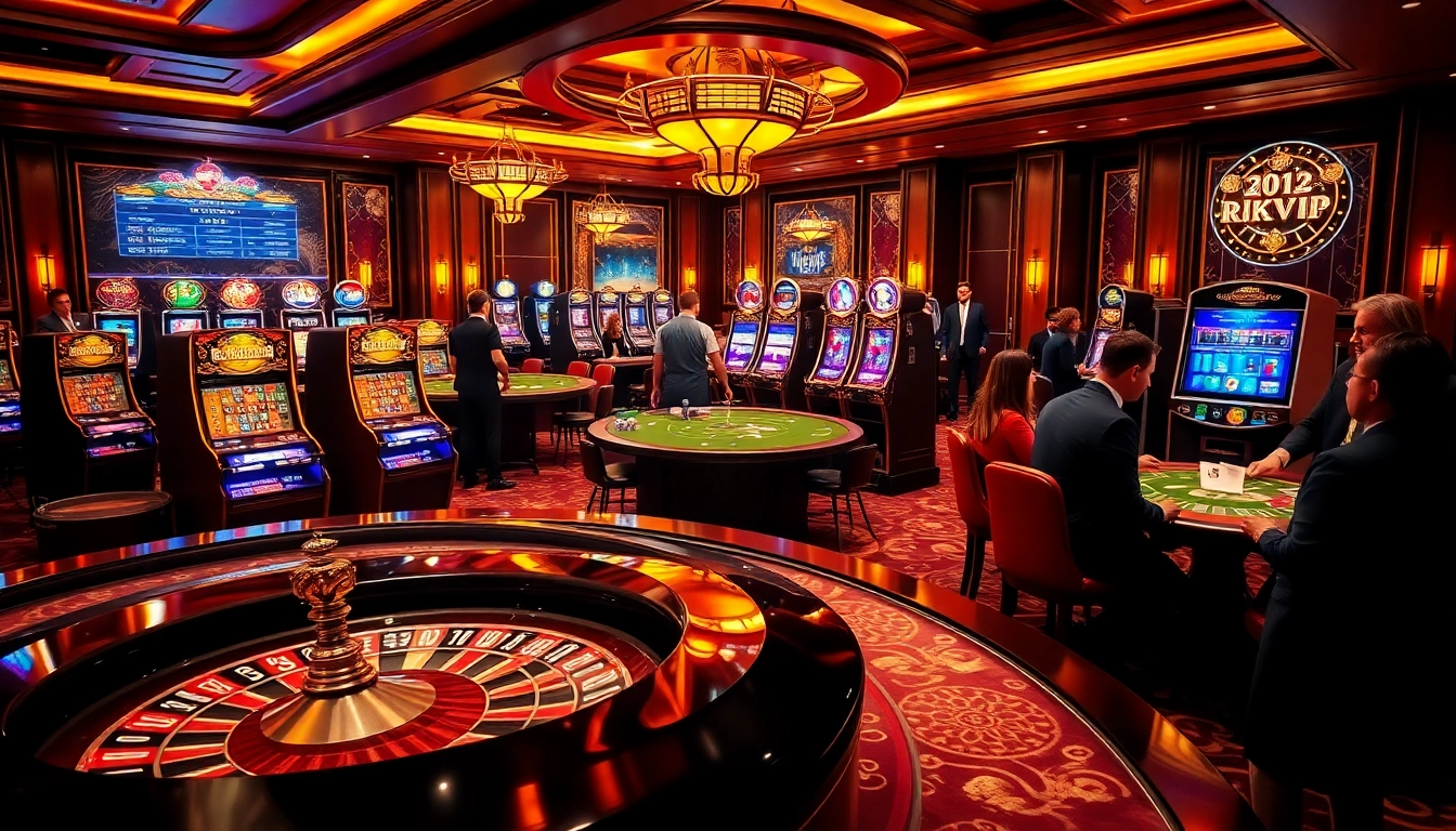 Experience thrilling gameplay at Rikvip with exciting casino machines and games in a luxurious setting.