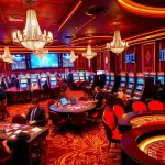Excited players enjoying the thrilling atmosphere of CM88 casino games with vibrant slot machines.