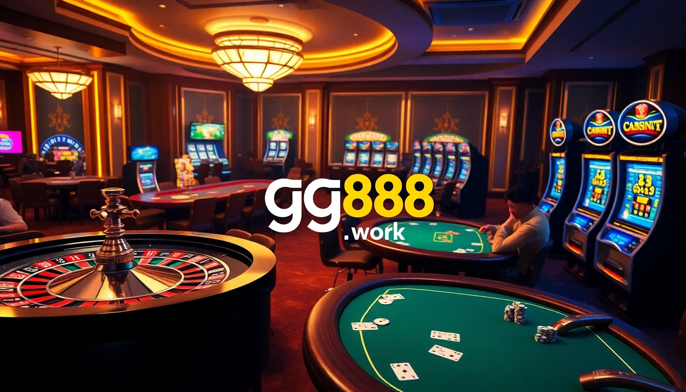 Experience thrilling gambling at gg88.work with vibrant casino tables and exciting slot machines.