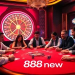 Players competing in a strategic poker game at 888new online casino.