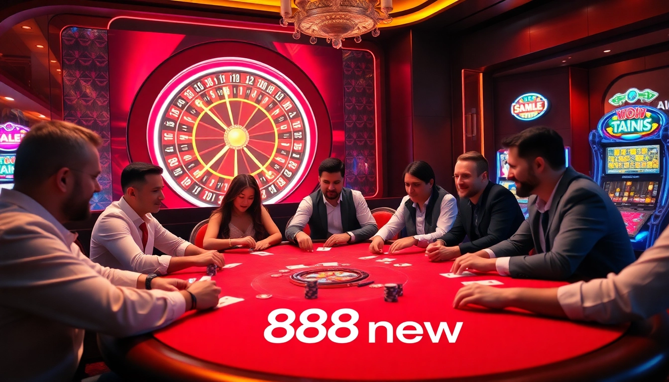 Players competing in a strategic poker game at 888new online casino.