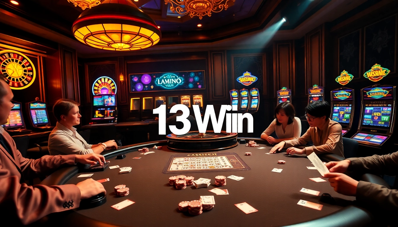 Experience the thrill of 13Win with players in an exciting casino environment.