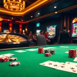 High-stakes poker action at https://mk8th.net/ showcasing luxurious casino elements and vibrant betting atmosphere.