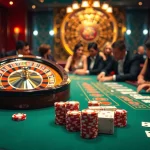 Engaged gamblers at a glamorous casino table with game ai enhancing their experience.