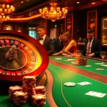Players enjoying an exciting poker game at vsbet casino with vibrant atmosphere and luxury decor.