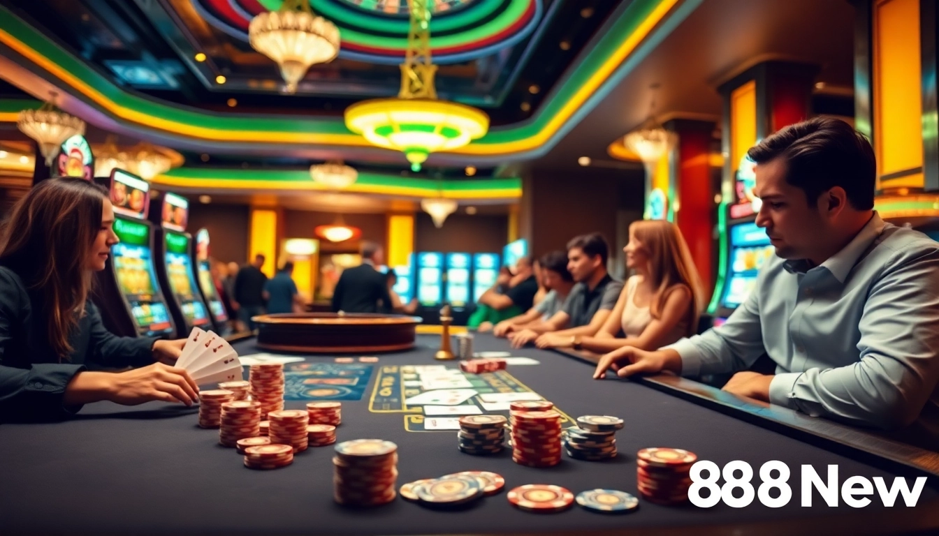 Experience the thrilling action at nhà cái 888new with vibrant casino tables and exciting games.