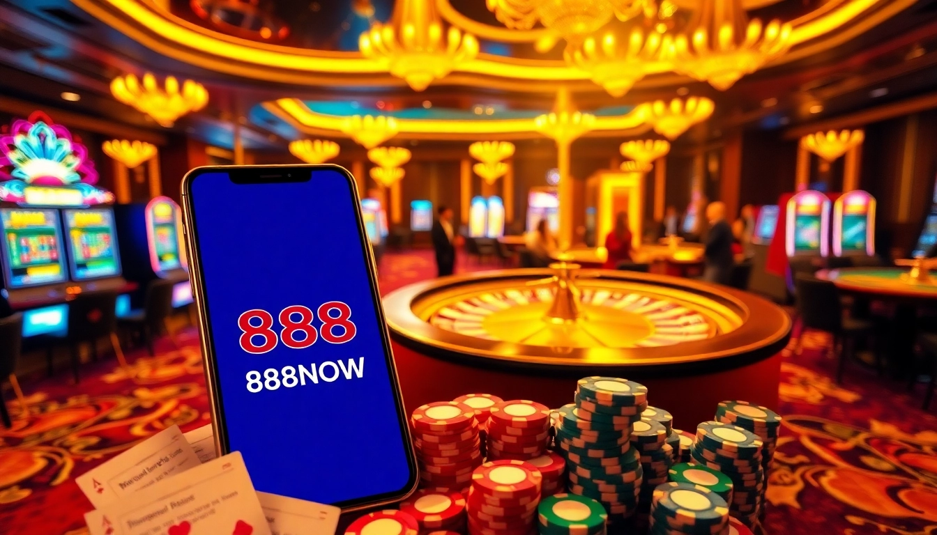 Experience the thrill of betting at 888NOW with dynamic casino visuals and engaging gaming action.