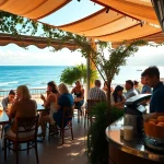 Enjoy the vibrant atmosphere at the Coffee shop association Lloret de Mar with friendly patrons and delightful treats.