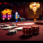 Play at the SX88 table with poker chips and cards in a luxurious casino setting.