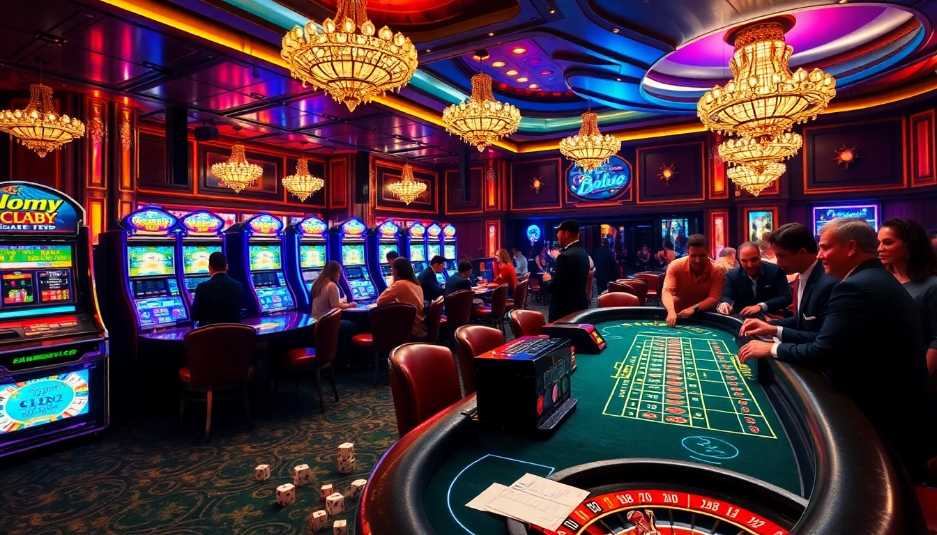 Experience the thrill of winning at the b52 club with players enjoying poker and roulette.