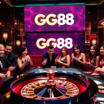 Experience the excitement of GG88 with vibrant casino games and players engaged in thrilling gameplay.