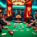 Experience the thrill of rikvip game bài đổi thưởng at a luxurious casino table.