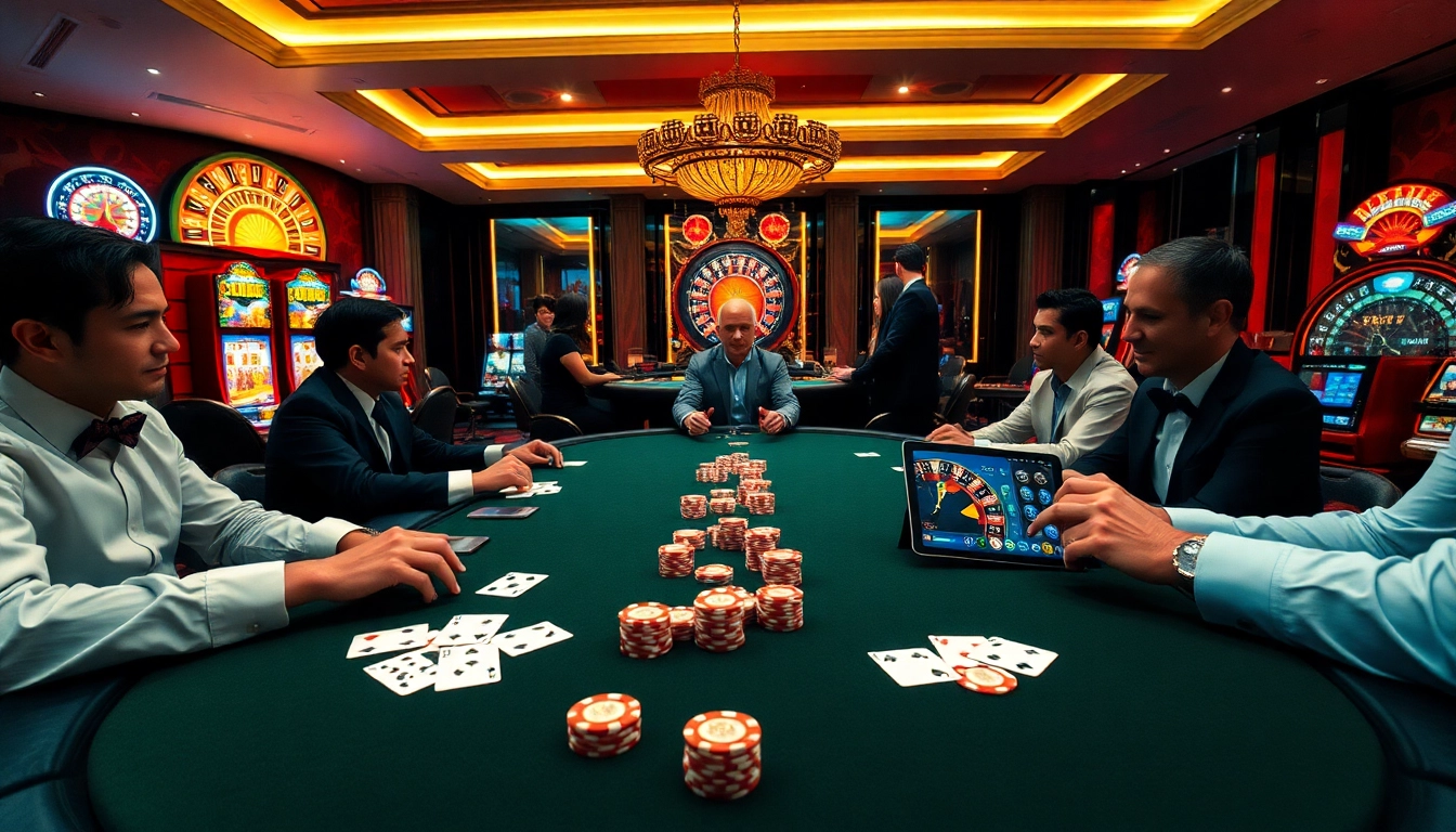 Exciting casino scene showcasing poker chips and vibrant slots at ww88 online casino.