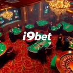 Experience the thrill of betting at i9bet's luxurious casino scene with vibrant table games.