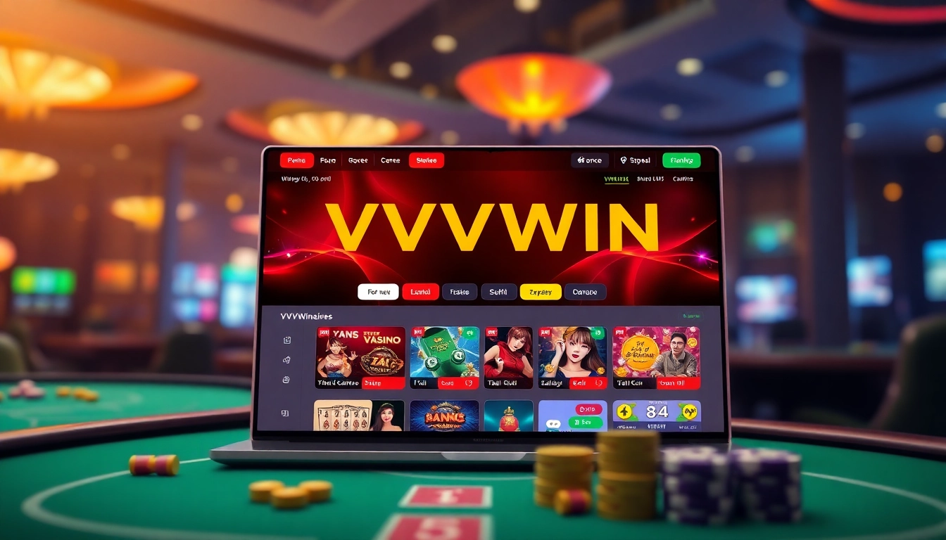 Dynamic online gaming interface representing vvvwin88.live with casino games and user-friendly design.