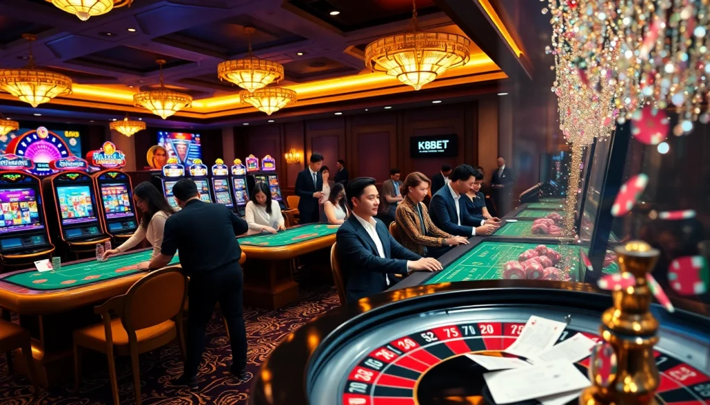 Experience high-stakes excitement at K8BET with vibrant casino games and professional gamblers.
