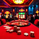 Engaged players strategizing at a poker table in a luxurious 58win casino atmosphere.