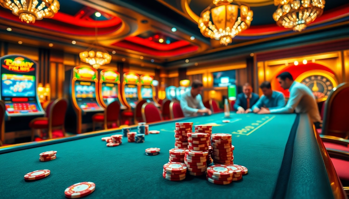 Experience thrilling gameplay at https://c168.voto/ with professional players at an elegant poker table.