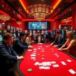 Players enjoying a thrilling game experience at 789f casino tables with vibrant chips and cards.