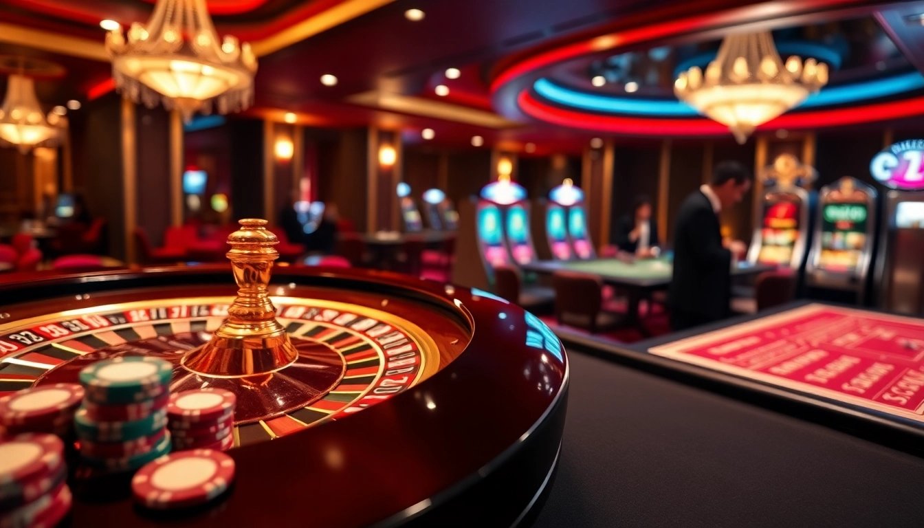 Players engaging at the roulette wheel in the elegant 13Win casino atmosphere.