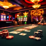 Experience the excitement of B52-themed poker at a luxury casino table.