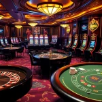 Experience the thrill of HITCLUB casino with vibrant gaming tables and exciting slot machines.
