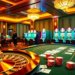 Experience the thrill of gaming at pg88 trang chủ with poker tables and vibrant slot machines.