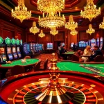 Experience the excitement of J8 at a luxury casino with vibrant tables, chips, and thrilling players.