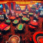 Experience the excitement of rik vip gaming in a luxurious casino setting with vibrant tables and action.