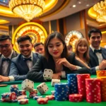 Exciting game of tà i xỉu md5 with players placing bets and watching the dice roll.