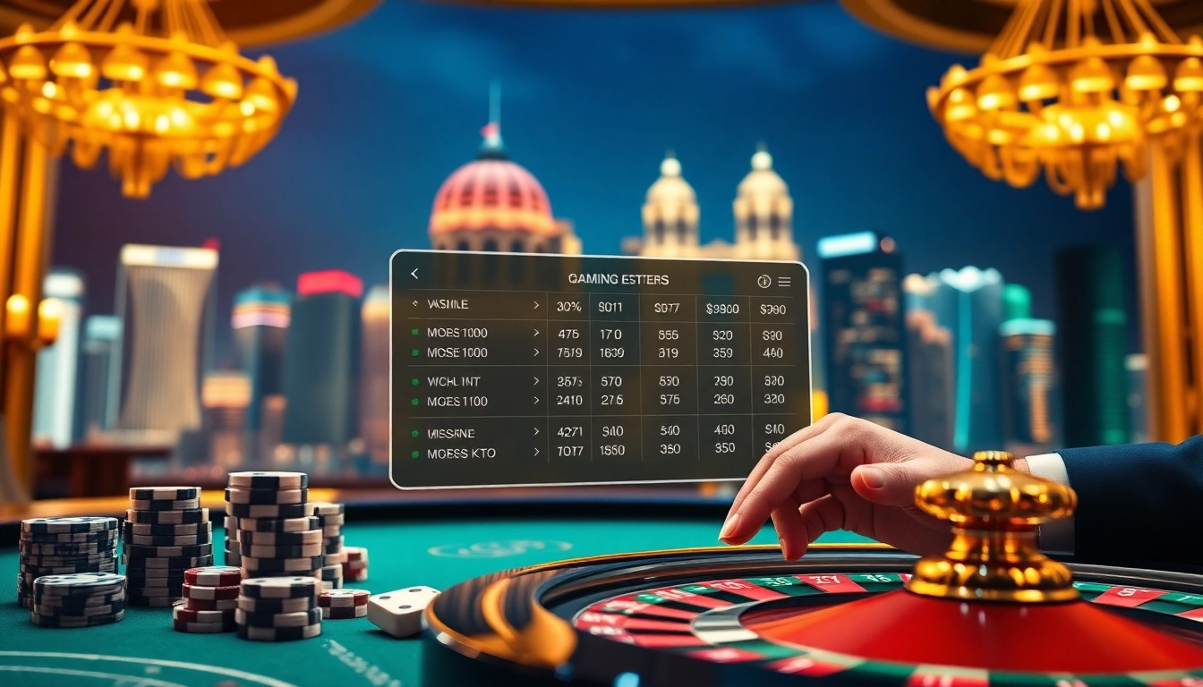 A thrilling online gaming experience at https://kjcpro.it.com/ showcasing a luxurious casino atmosphere with chips and roulette.