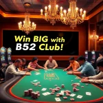 Experience the thrill of winning at https://b52club.menu/ with vibrant casino elements and excited players.