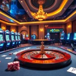 This exciting casino scene at https://88vv.help/ showcases poker, slot machines, and roulette, inviting gamblers to play.