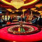 Excited players enjoying a roulette game at https://123win.click/, featuring vibrant casino chips and professional dealers.