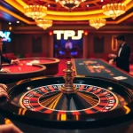 Players enthusiastically engaging at the TPJ casino, immersed in roulette and poker excitement.