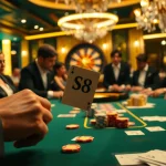 Experience thrilling poker play with the S8 card in a vibrant casino atmosphere.
