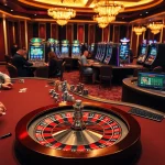 Experience high-stakes gaming at https://fc88.de.com/ with vibrant casino scenes featuring roulette wheels and poker action.