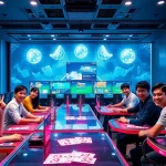 Exciting online gaming scene showcasing gamebaidoithuong.com.vc players enjoying card games with vibrant visuals