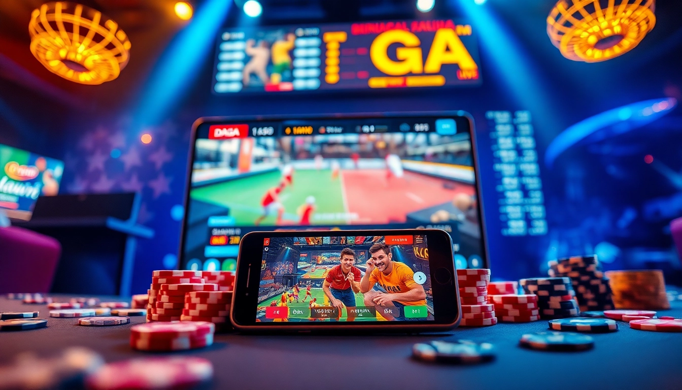 DAGA online gambling interface showcasing live cockfighting and casino games on dagawin.live.