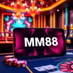 Engaging players at MM88 enjoying a vibrant casino atmosphere with poker chips and roulette