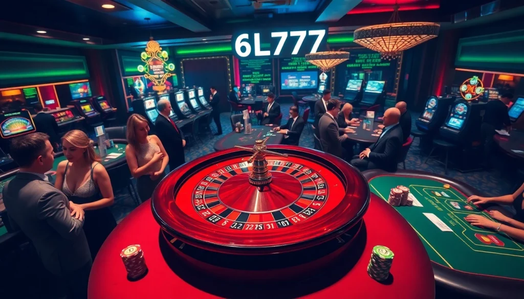 Players engaging in thrilling roulette and poker action at 6L777 casino