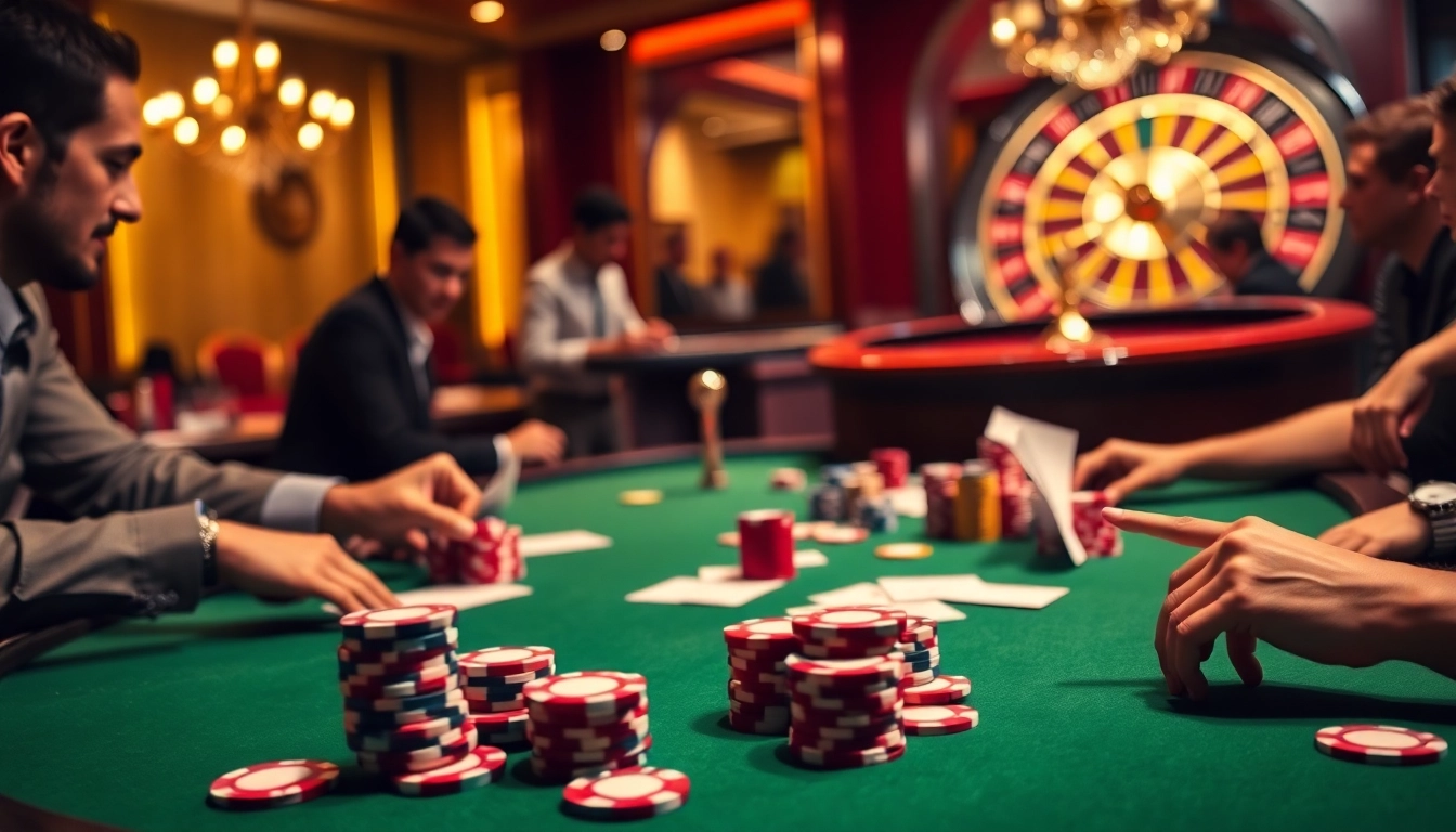 Exciting high-stakes poker action featuring 88i-themed chips and cards in a luxurious casino setting.